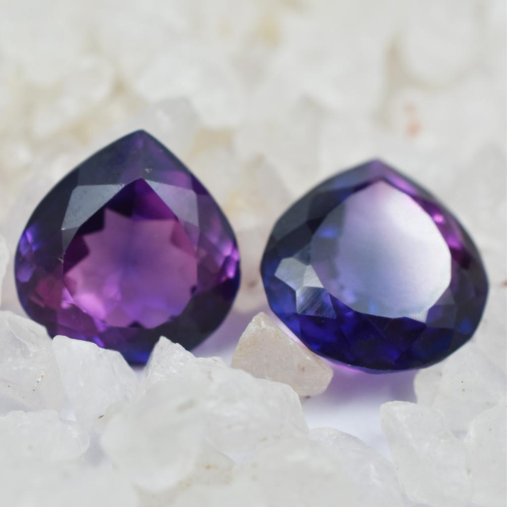 Natural Purple Tanzanite Loose Gemstone 15.60 Ct Pair Pear Shape for Jewelry Making and Crafts