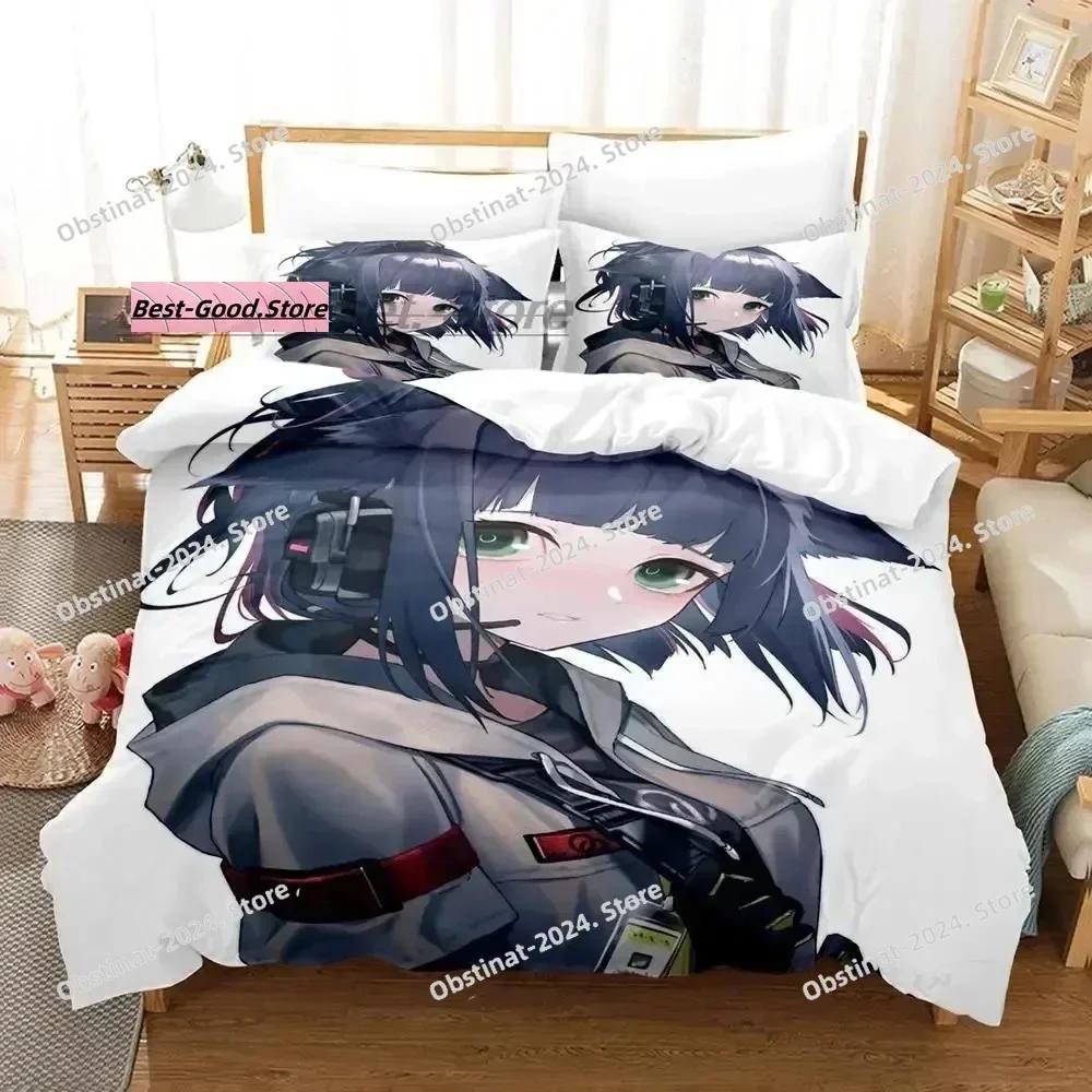 Arknights Bedding Set Printed Single Comforter Quilt Bed Duvet Cover Pillow Case 3 Pieces Sets Kids Adult Size Game Anime Kawaii