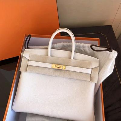 New Top Layer Cowhide Lychee Patterned Platinum Bag Crocodile Patterned Women's Bag Hand-held Single Shoulder Crossbody Tote Bag