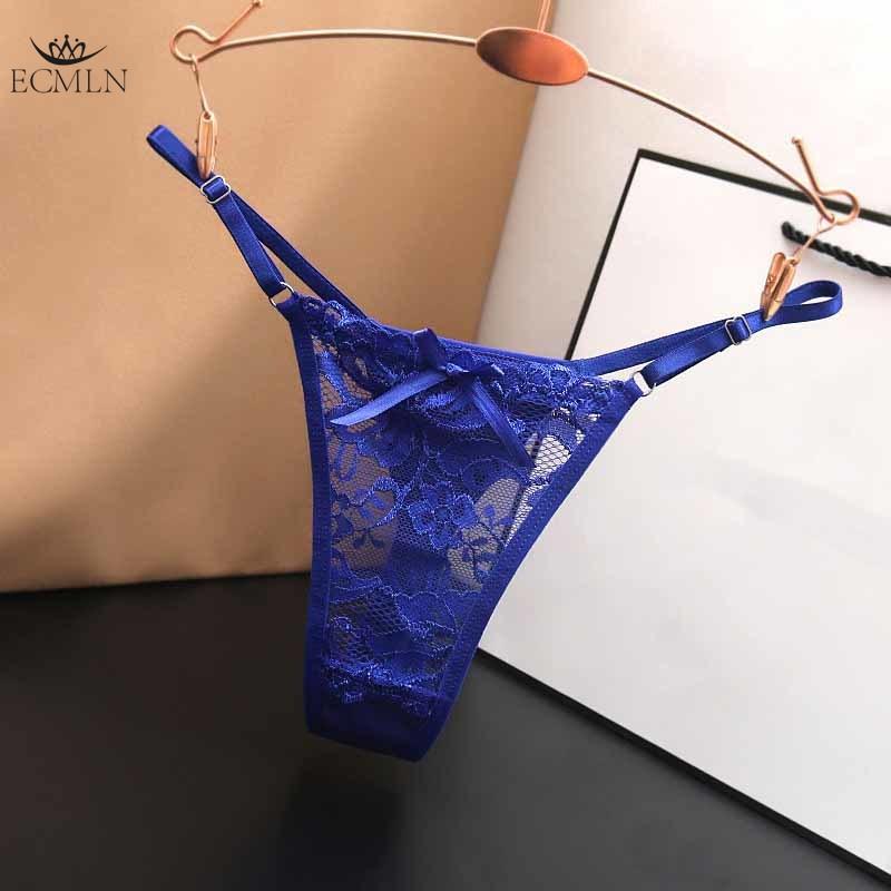 Sexy Spitze Verstellbare Strings für Damen Hüfttief Ausgeschnittene Slips Weibliche Atmungsaktive Unterhosen Perspektive Sexy Dessous