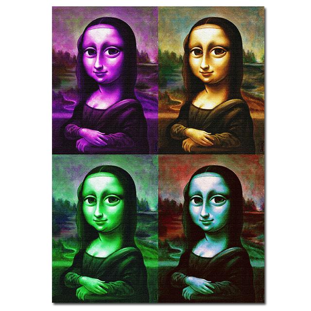 

Смешная Мона, девушки с жемчугом, классические современные персонажи, креативное искусство, живопись на холсте, настенные постеры, домашний декор 21x30cm No Framed