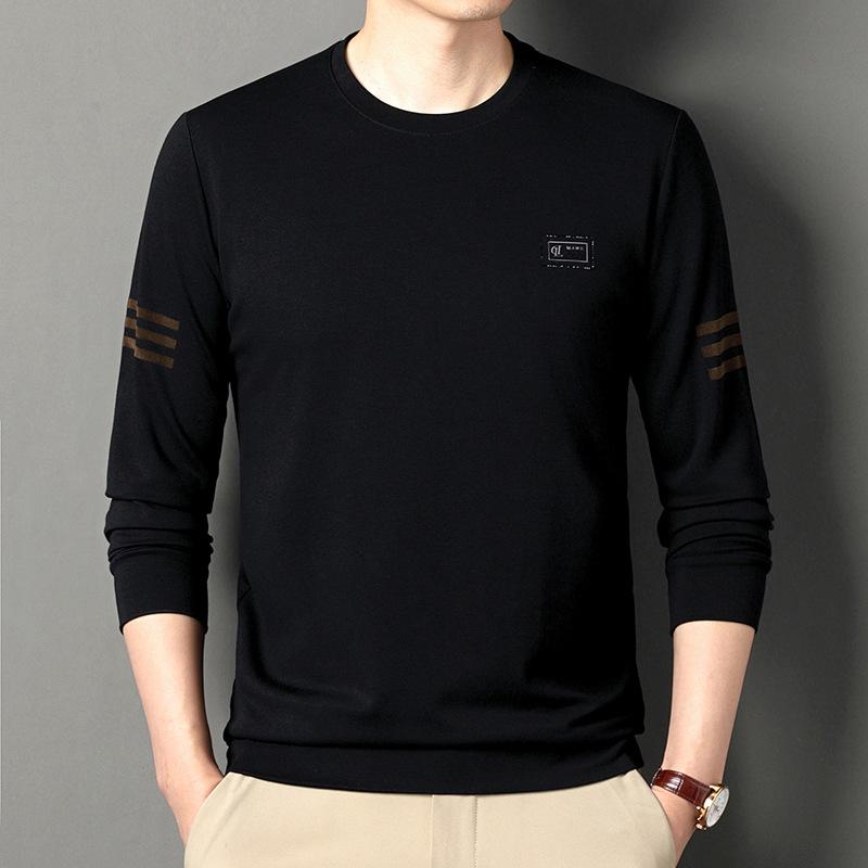 Men's Fashion Sweatshirt Autumn New Round Neck Long Sleeve T-shirt Youth Casual T-shirt Men's Tops Men