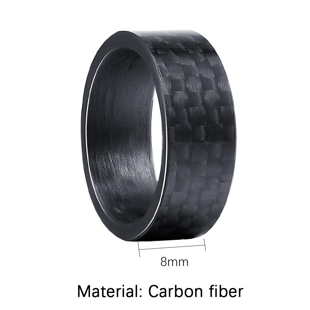 Anelli Neri Fibra di Carbonio Anelli Rotanti Uomo Donna Punk Unico Matrimonio Fidanzamento Anello Acciaio Inossidabile anello antistress