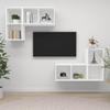 vidaXL TV Wall Cabinets 4 Pcs. White Wood Composite
