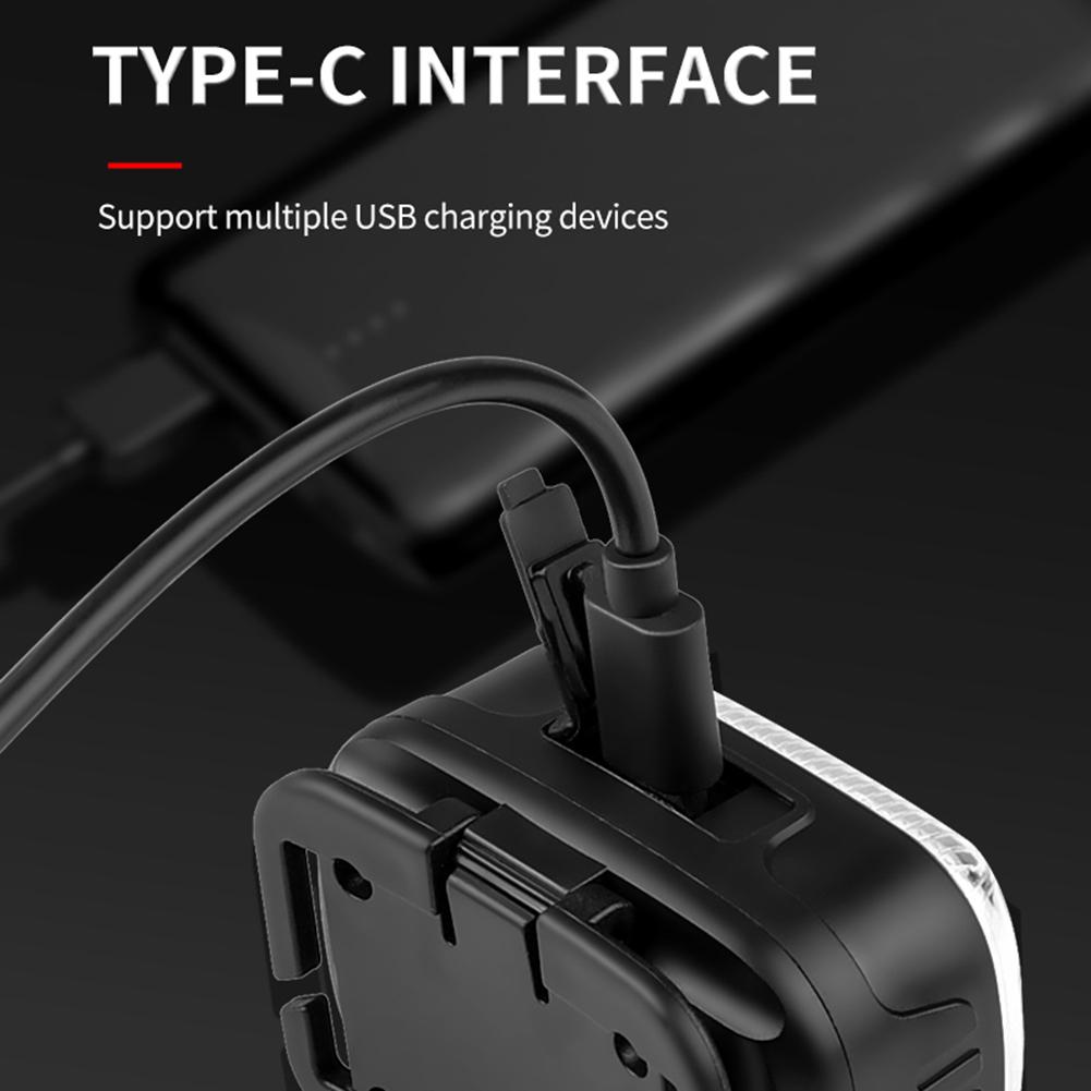 XPG+COB Headlight 550LM 1200mAh Type-C USB Rechargeable IPX4 Waterproof