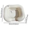 Inflatable Shampoo Basin Portable Hair Wash Tub for Limit Mobility Bedridden White