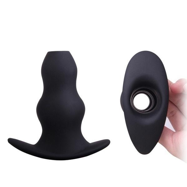 Hollow Design of the Anal Bead Plug Vibrator Soft Silica Gel Plug Sex Toy