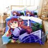 New Anime Girls The Demon Girl Next Door Bedding Set Single Twin Full Queen King Size Bed Set Adult Kid Bedroom Duvetcover Sets