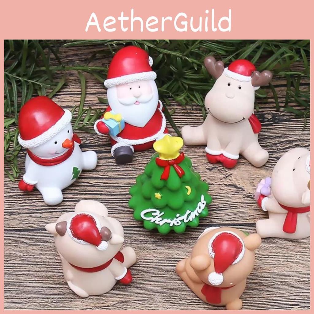 Delicate Resin Christmas Ornament Santa Claus Elk Winter Decoration Gift