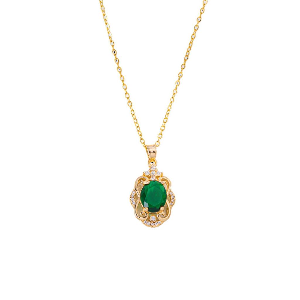 Alloy Diamond Zircon Necklace and Earrings Set with Exotic Style Ornaments