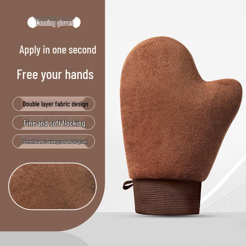 Vodotěsné vločkované rukavice aplikátor tělového mléka pro opalování a koupání