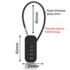 4 Digit Combination Padlock Anti-Theft Password Padlock Cabinet Steel Cable Password Lock Outdoor Travel Luggage Security Lock