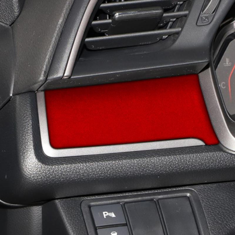 For Honda Civic 10th 2016- Black Suede Dashboard Left Side Panel Trim Cover Car Interior Decoration Modification Accessories