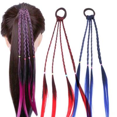 Dívčí Dětské Držák na čepice do culíku Scrunchie Rovná paruka do vlasů Ženy Gumičky Čelenka