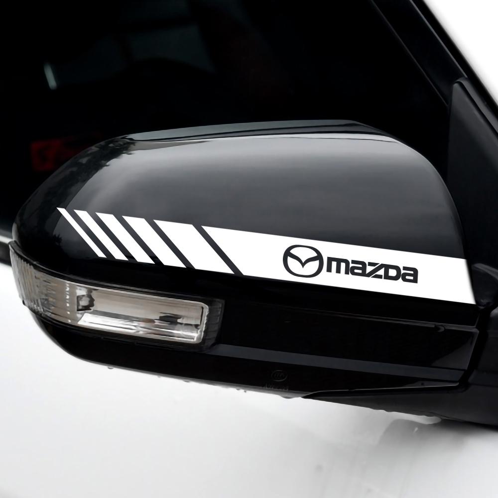 Car Styling Logo Side Rearview Mirror Body Decoration Sticker Decal For Mazda 2 3 5 6 Axela Atenza Speed 6 BL BK GH GJ GL MX-3