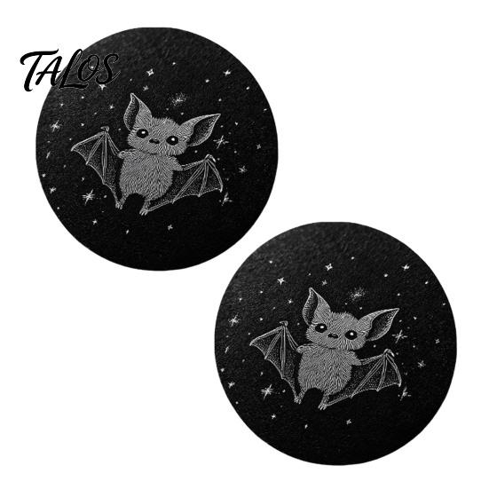 Talos 2PCS Car Coasters, Decorative Silicone Non-Slip Auto Accessories, Reusable Stain-Resistant Thermal Pads, for Home Bar Kitchen