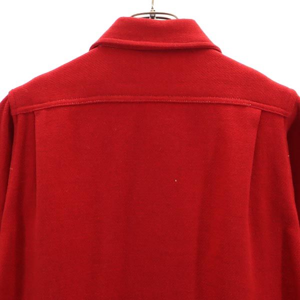 BRENT 40s Vintage Triangle Gusset Long Sleeve Shirt 15.5 Red Women Used
