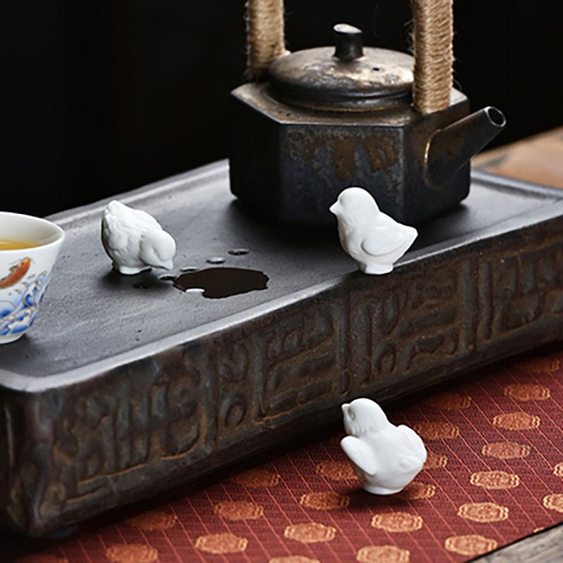 Cute Pure White Porcelain Chicken Figurines  Cute Animal Statue  Home Decoration  Bonsai Micro Landscape  Small Ornaments