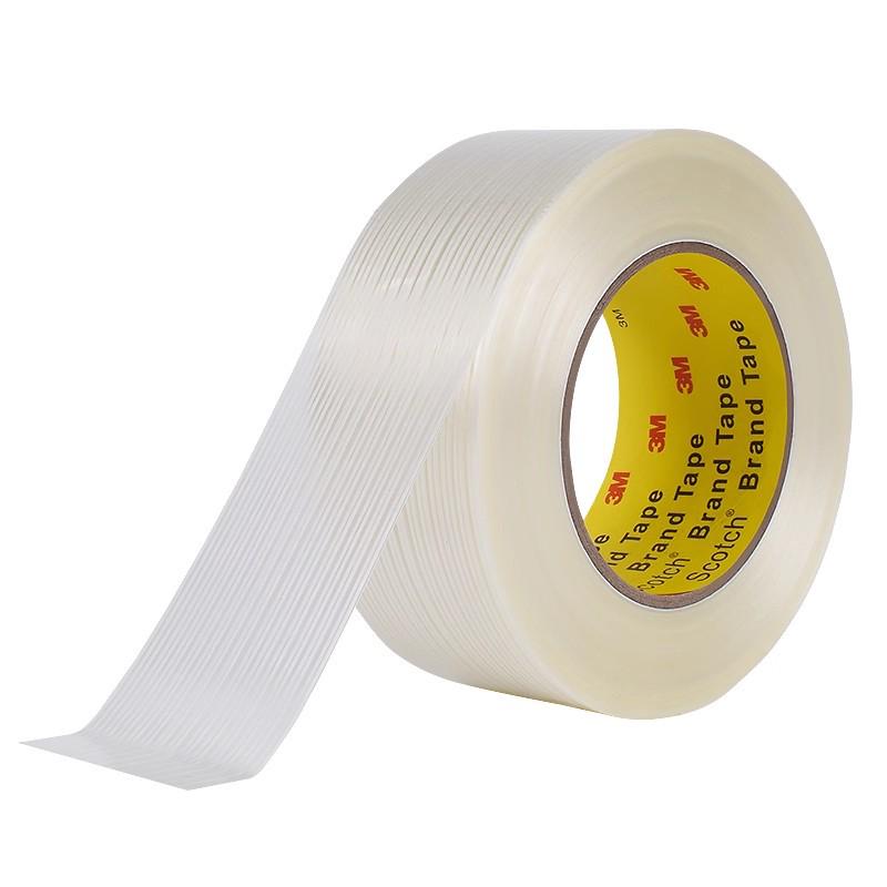 3M 8915 Fiber Tape: High Viscosity, Heat-Resistant, Waterproof, Translucent, Single-Sided Binding Tape.
