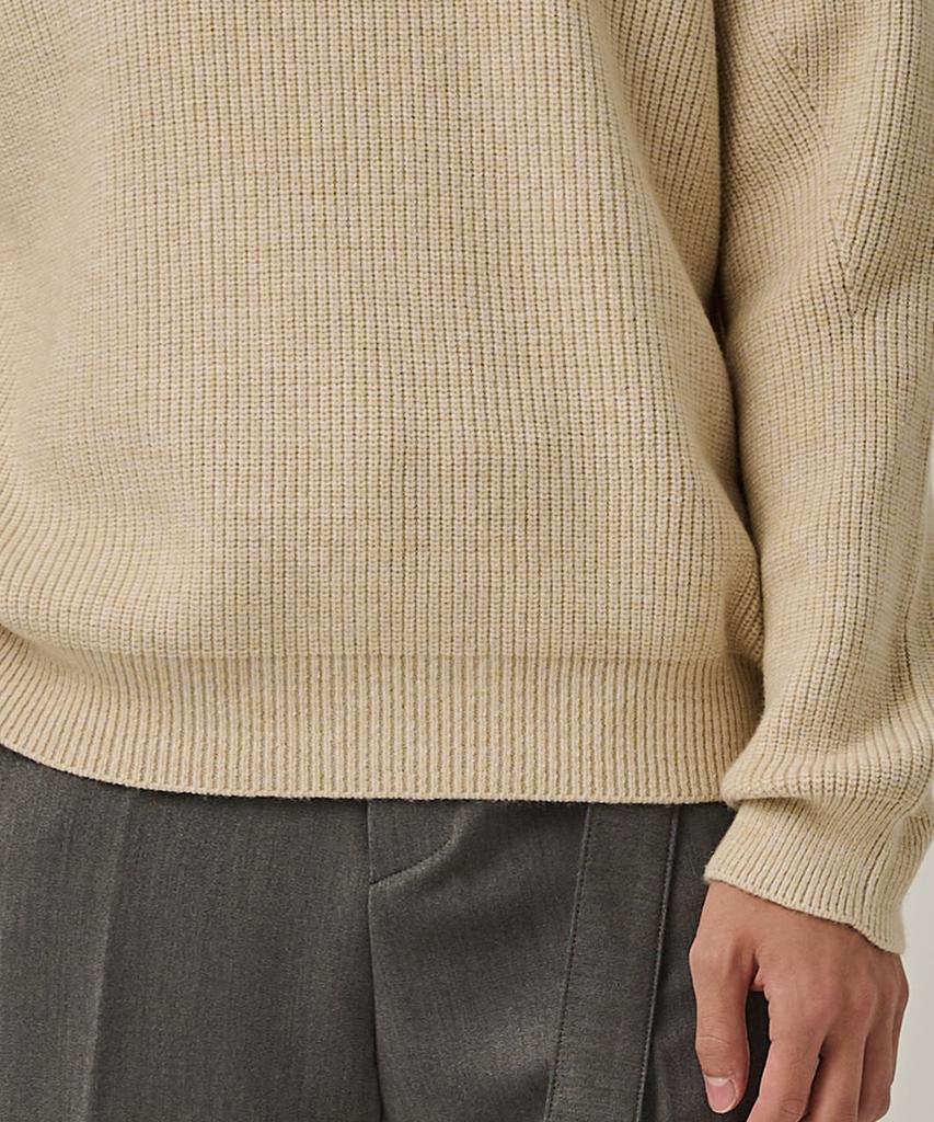 ANALOG MOOD Semi-Overfit Hazzi Daily Round Knit (Oatmeal)