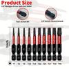 10 Piece S2 Magnetic Impact Drill Bit Set Rust Resistant for Power Tools Secure Fit for Home Office Assembly Projects
