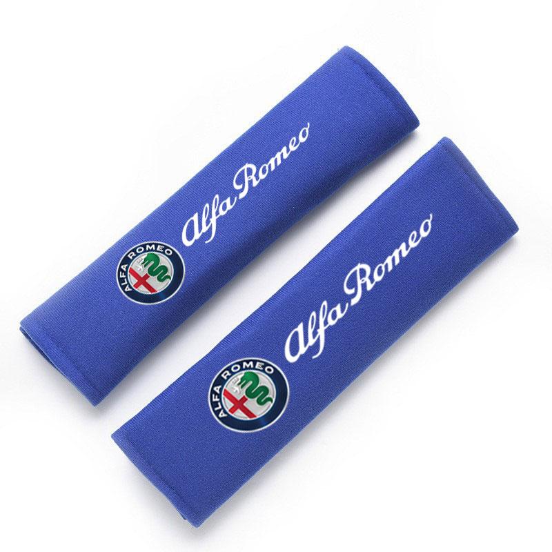 

Car Safety Belt Cover Carbon fibre and Plush Shoulder Pad For Alfa Romeo giulia stelvio giulietta 159 147 156 166 Car Accessorie