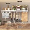 2023 White Kitchen Organizer Rack Multi-Functional Seasoning Knife Rack Wall-Mounted Storage Chopping Board Seasoning Rack