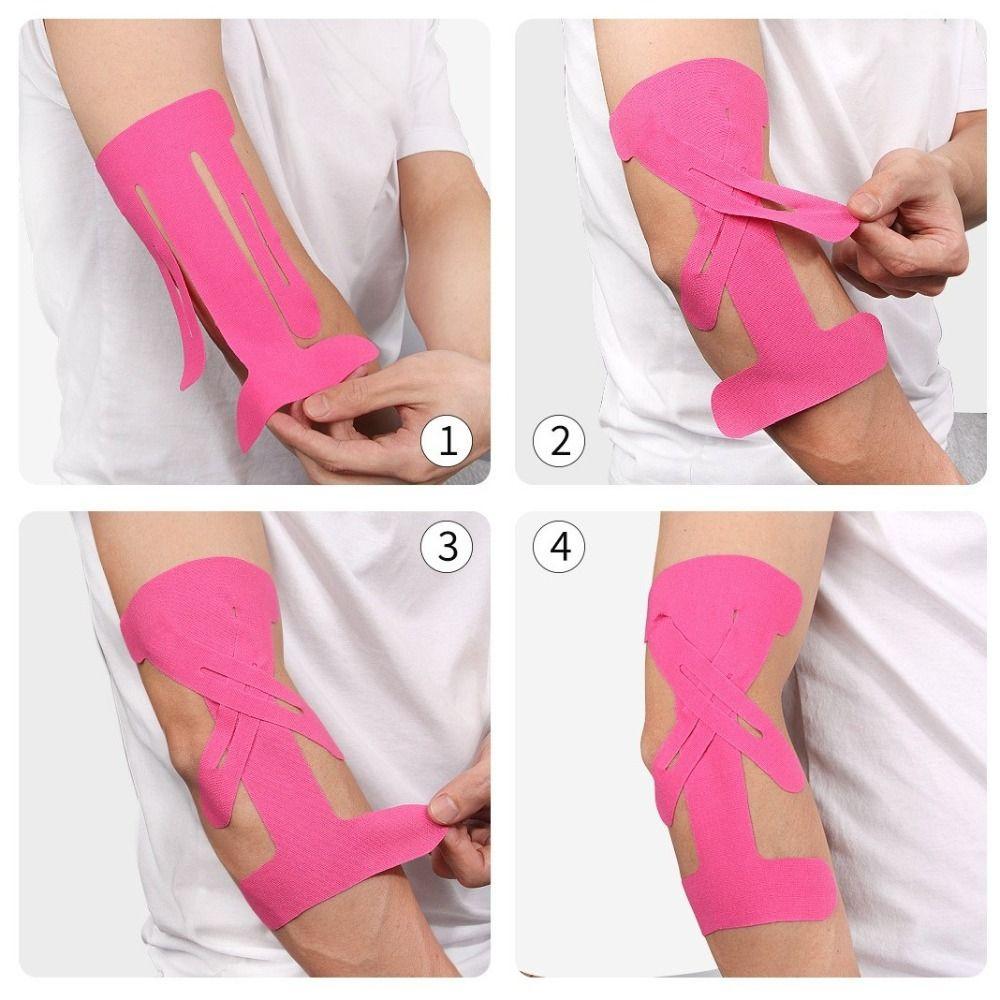 10pcs Breathable Elbow Bandage Waterproof Elbow Support Tape Muscle Support Tape Fitness