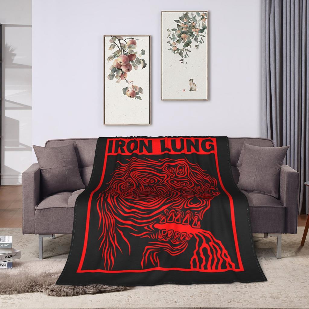 Horror Game Iron Lung Flannel Blanket Winter  Soft Throw Blanket for Girls Boys Outdoor Funny Bedspread Sofa Bed Cover
