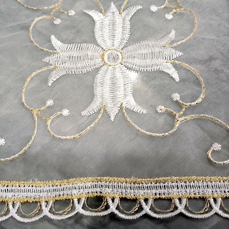 Square Coaster European Lace Embroidered Hollow Dining Table Mat Household Plate Bowl Mat Ornament Fabric Mesh Decorative Mat