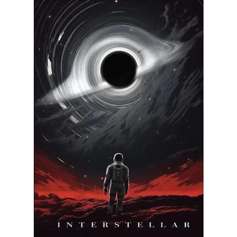 Weltraum-Sci-Fi-Poster, interstellares Schwarzes Loch, Universum, Planet, Geschenk, Leinwandbild, moderne Wanddekoration, Wohnzimmer, Schlafzimmer