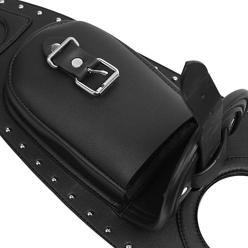 Motorcycle Front Black Leather Oil Fuel Tank Cover Storage Bag For Harley Sportster Iron XL 883 1200 Forty Eight