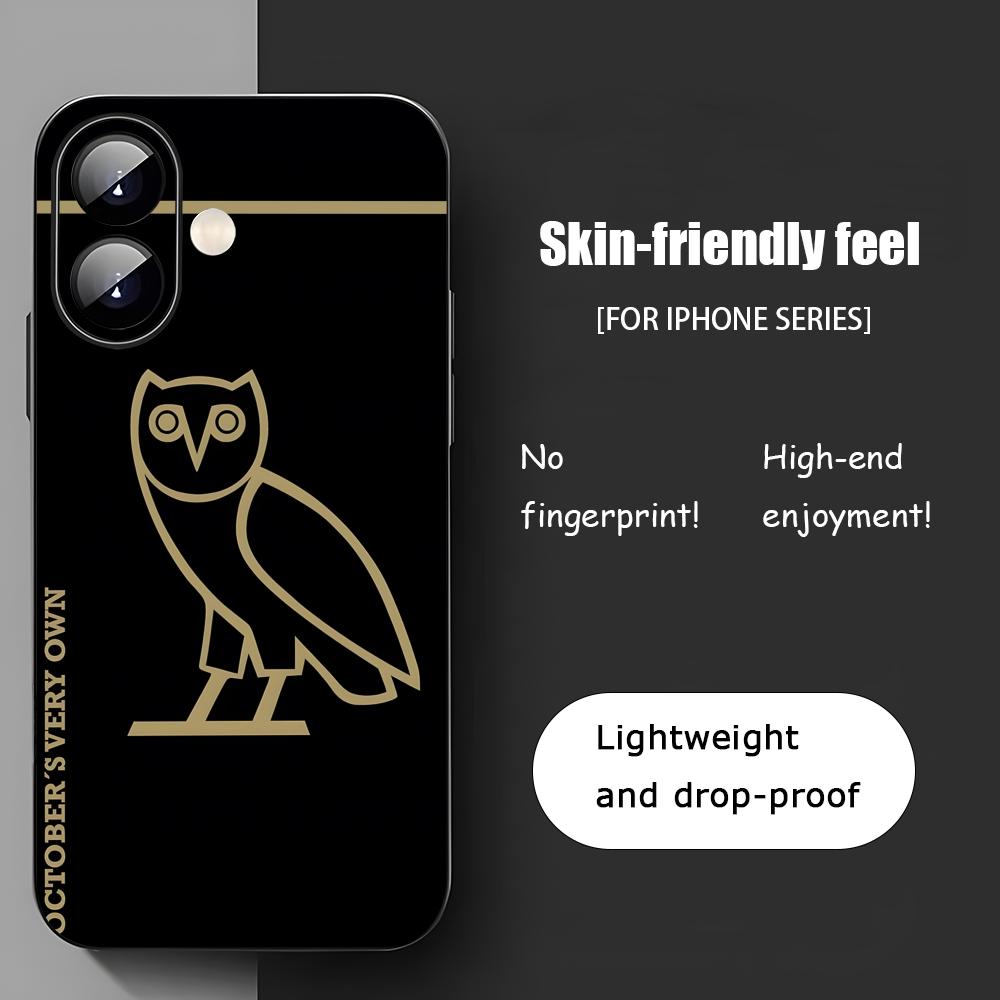 Fashion D-Drake owl Popular Phone Case For iPhone 17 16 15 14 13 12 11 X XR XS 8 Plus Mini Pro Max Soft black Shockproof Cover