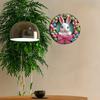 1pc Classic Easter Bunny Acrylic Sign - 8x8 Inch Round Wall Decor, Multipurpose Animal Theme Plaque - Charming Wreath Centerpiece