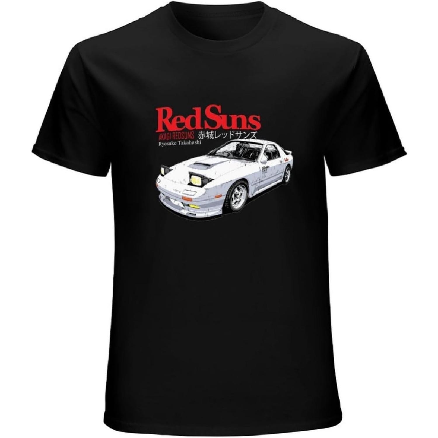 ESSEFAUST Men s Akagi Redsuns Ryosuke Takahashi Initial D JDM Drift Racing T-Shirts Black XXXXXL разноцветный