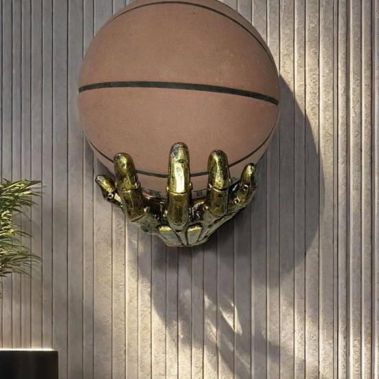 Basketball Holder Mechanical Hand Shaped Ball Holder for Basketball Soccer Volleyball Wall Mount Sports Ball Display Organizer for Room Garage