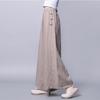 Wide Leg Cotton Linen Pants Women High Waist Spring Autumn New Style Loose Fit Slimming Breathable Plus Size Casual Straight Leg Pants