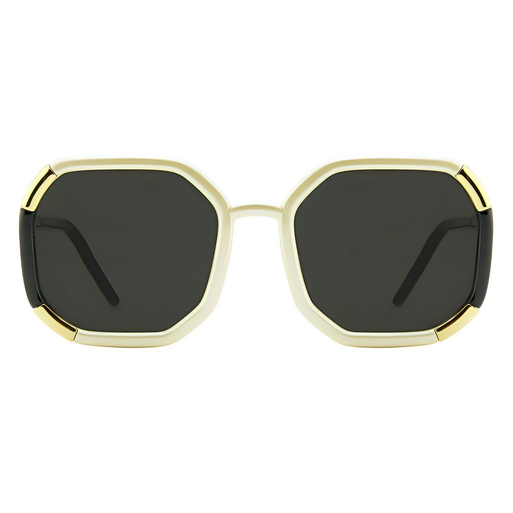 Prada Large Frame Womens Sunglasses Color Block Frame Fashionable Personality Sunglasses Black Lenses Women sunglasses SPR20XS-01F-5G1