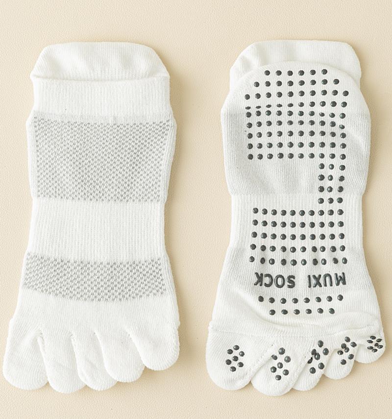 3 Paar Herren Zehensocken mit Grip Rutschfeste Fünf-Finger-Socken Sommer Mesh Hochwertige Baumwolle Knöchelsocken Anti-Rutsch