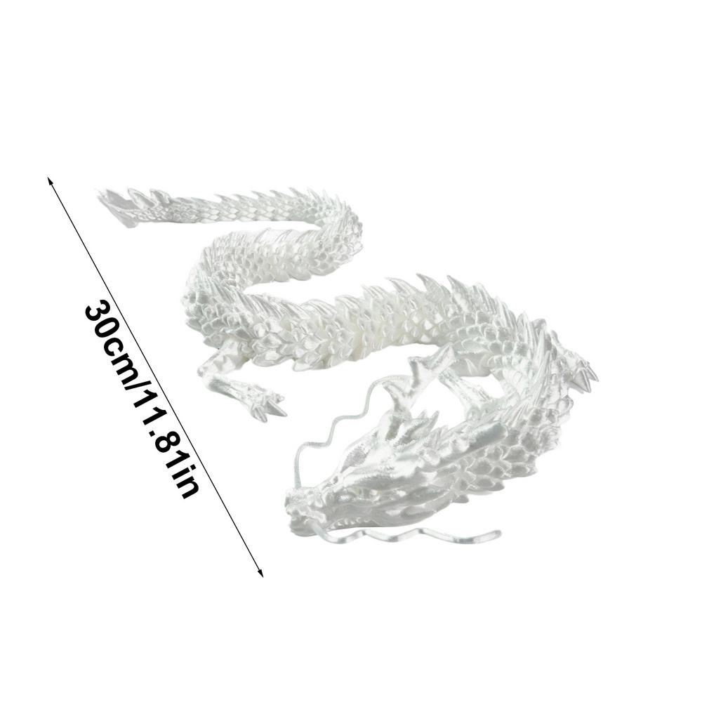 3D Printed Articulated Dragon Chinese Dragon Flexible Realistic Made Ornament Toy Model Home Office Decoration Decor Kids Gifts