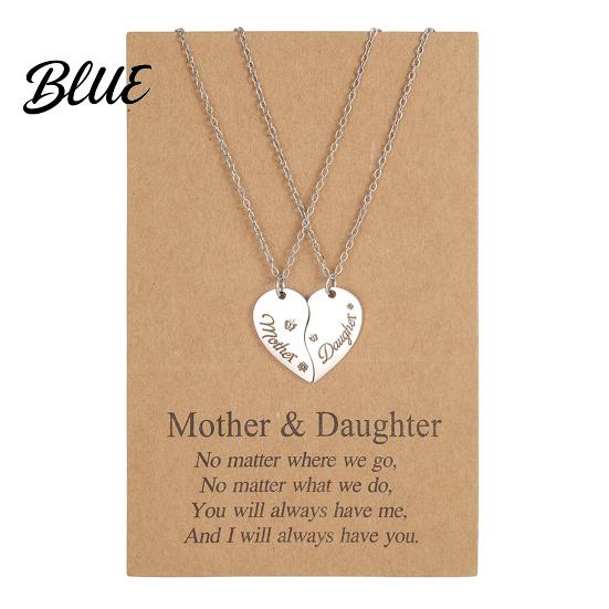 Matching Family Necklaces 1 Pair Necklace Bonds Heart-Shaped Pendant Sentimental