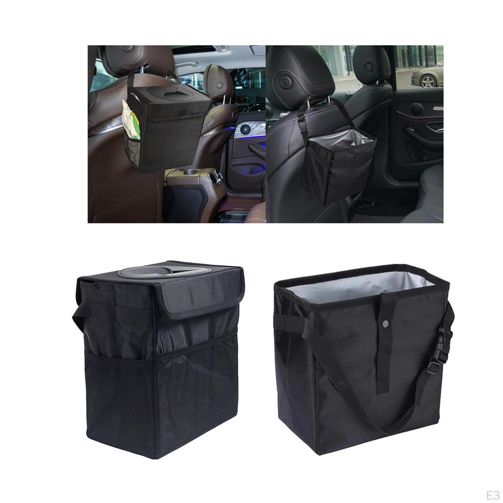 Car Garbage Can Trash Bag Hanging Foldable Organizer Large Capacity Vehicle Accessory Waterproof