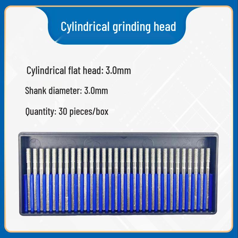 3mm Diamant-Karborund-Schleifkopf für Elektro-/Druckluftschleifer - Kugelförmige Nadel zum Gravieren & Aufbohren
