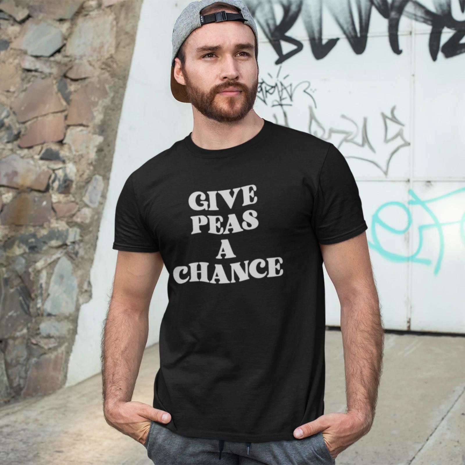 Give Peace A Chance T-Shirt - John Lennon Peace Yoko Ono Bed In 60s music hippy 4XL