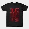 Men Black Print T-shirt Terminator Red No-Cut Transfer Paper Print Cotton Tshirt