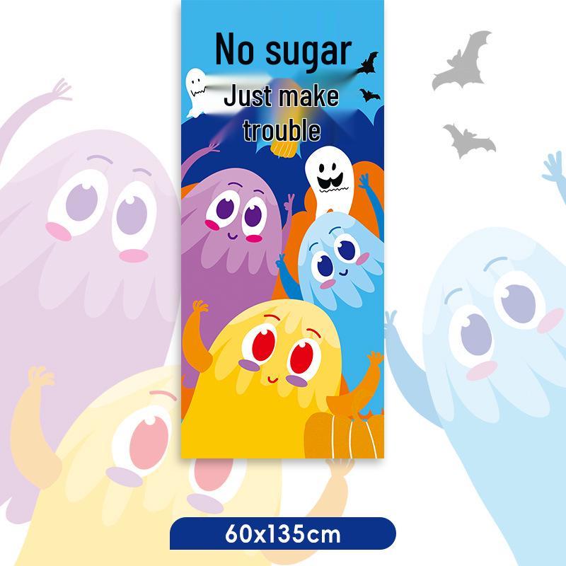 Halloween Pumpkin Theme Decorations for Shop and Bar Entrances - Background Photo Props