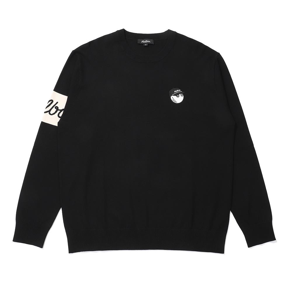 MALBON GOLF Denny Bucket Basic Round Sweater Black (Man)