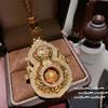 Ancien Ciseau en Filigrane d'Or Gourde à Cheveux Multi-Belle Pendentif Collier, Nouveau Style Chinois, Bracelet Sac Chanceux Enroulé Femme Riche