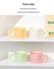 High-Value Ceramic Macaron Coffee Mug - Large Capacity Cup, Perfect Holiday Gift for Couples