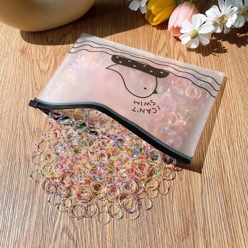 

800 Pcs Girls Disposable Rubber Band Does Not Hurt Hair Small Childrens Scrunchies Head Rope Cute Baby Color Headdress